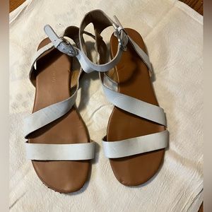 Franco Sarto White Leather Sandals